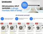 Klimatyzatory Split Samsunga w mega cenach z montażem!